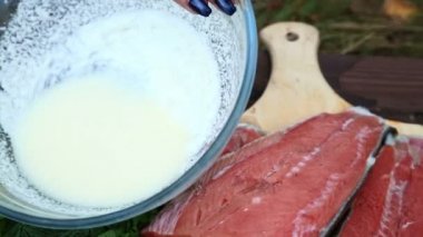 Kadın sosu ile baharat balık için karışımları