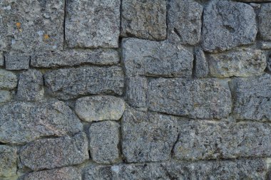 Doku. Duvar. Antik duvar parçası. Yatay