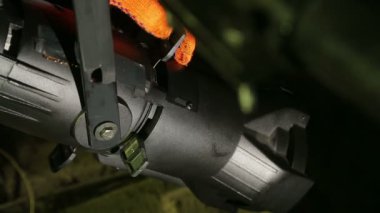 bir profil projektör demeti ışığı tarafından profil oluşturma