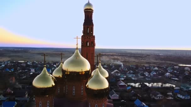 Rosja, obwód Iwanowo, miasto Vichuga, Kościół Zmartwychwstania Pańskiego — Wideo stockowe