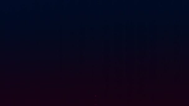 Різнокольорові світяться вогні феєрверки на чорному нічному небі — стокове відео