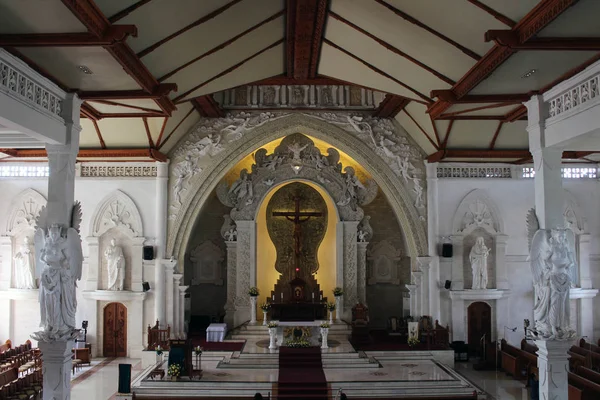 Katedral Roh Kudus Gereja Katolik Bali Asimilasi Yang Indah Dengan — Stok Foto