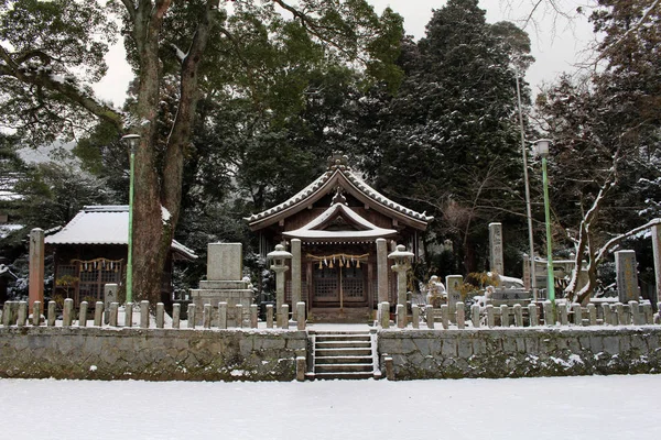 Tradução Santuário Uchino Oimatsu Iizuka Fukuoka Japão Durante Neve Tomado — Fotografia de Stock