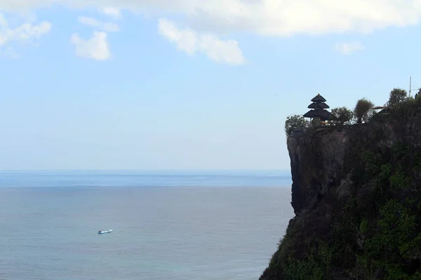 Exotiska Templet Klippan Pura Luhur Uluwatu Vilken Fantastisk Utsikt Tagit — Stockfoto