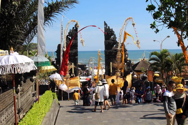 Ikoniska Templet Vid Havet Pura Tanah Lot Bilden Togs Bali — Stockfoto