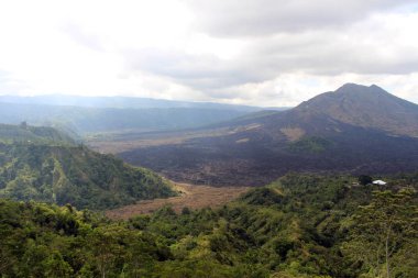 Kintamani, Endonezya Mount Batur görünümü. PIC Bali, Temmuz 2018 çekildi.