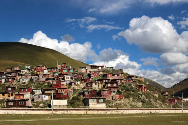Okolicy Yarchen Gar Yaqen Orgyan Świątyni Amdo Tybet Chiny Podjęte — Zdjęcie stockowe