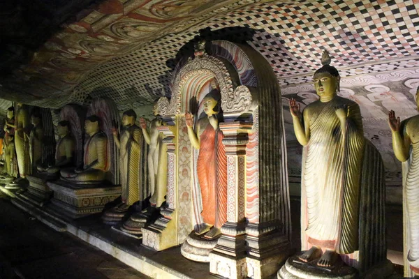 Статуї Будди Навколо Dambulla Печерний Храм Взяті Srilanka Сер 2018 — стокове фото