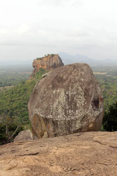 Rocks Sigiriya Lion Rock Visto Desde Pidurangala Rock Tomado Sri — Foto de Stock