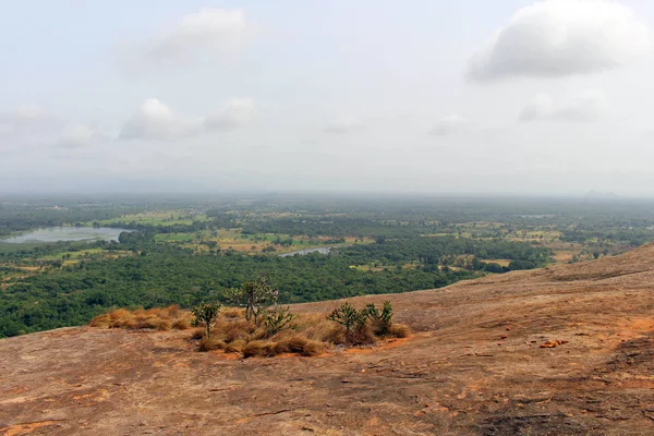 Ampla Vista Pidurangala Rock Não Muito Longe Sigiriya Tomado Sri — Fotografia de Stock