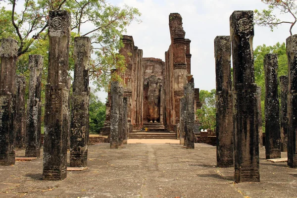 Pelarna Alahana Pirivena Runt Polonnaruwa Ancient City Tagit Sri Lanka — Stockfoto