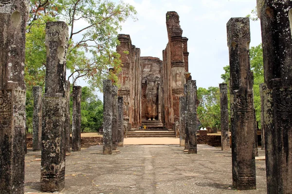 Pilastri Alahana Pirivena Intorno Alla Città Antica Polonnaruwa Preso Sri — Foto Stock