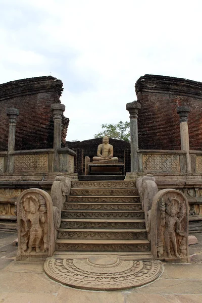 Schoonheid Rond Polonnaruwa Vatadage Oude Stad Genomen Sri Lanka Augustus — Stockfoto