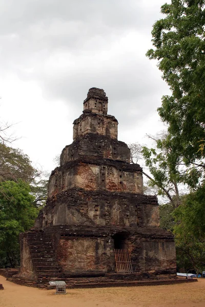 Satmahal Prasada Polonnaruwa Нагадує Кхмерська Камбоджійська Структури Прийняті Шрі Ланці — стокове фото