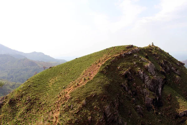 Vista Ella Rock Desde Little Adam Peak Ella Tomado Sri — Foto de Stock