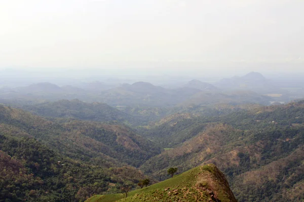 Vista Ella Rock Desde Little Adam Peak Ella Tomado Sri — Foto de Stock