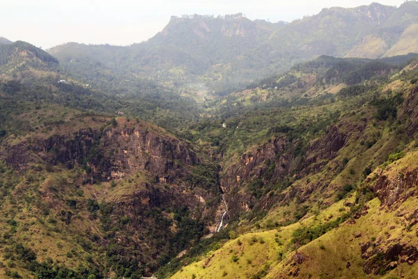 Vista Ella Rock Desde Little Adam Peak Ella Tomado Sri — Foto de Stock