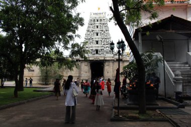 Hindu Tapınağı Colombo Sivan Kovil etrafında durumu. Sri Lanka'da Ağustos 2018 alınan.