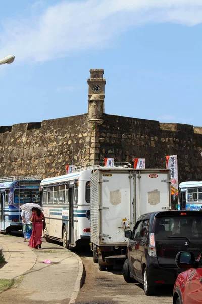 Galle Fort Yürüyüş Bir Yerel Sinhalese Bayan Sri Lanka Ağustos — Stok fotoğraf
