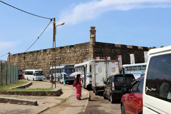 Galle Fort Yürüyüş Bir Yerel Sinhalese Bayan Sri Lanka Ağustos — Stok fotoğraf