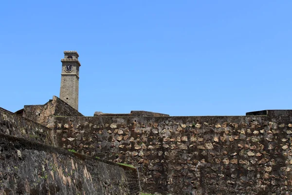 Duvar Saat Kulesi Çevresinde Galle Fort Sri Lanka Ağustos 2018 — Stok fotoğraf