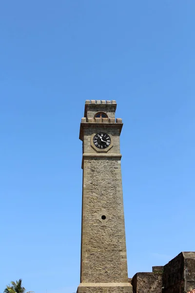 Duvar Saat Kulesi Çevresinde Galle Fort Sri Lanka Ağustos 2018 — Stok fotoğraf