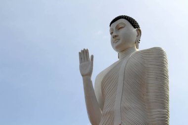 Gokanna Rajamaha Viharaya Fort Frederick Trincomalee içinde etrafında Buda heykeli. Sri Lanka'da Ağustos 2018 alınan.