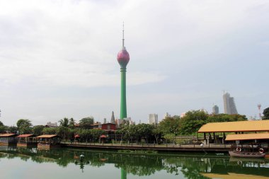 Colombo Lotus kule, modern Colombo simgesi. Sri Lanka'da Ağustos 2018 alınan.