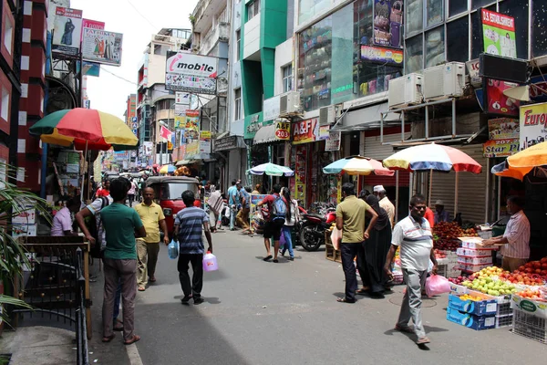 Занятый Местный Рынок Петте Коломбо Снято Шри Ланке Август 2018 — стоковое фото