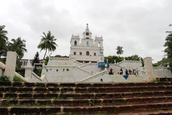 Den Vårfrukyrkan Den Obefläckade Avlelsen Kyrkan Goa Panjim Tagit Indien — Stockfoto