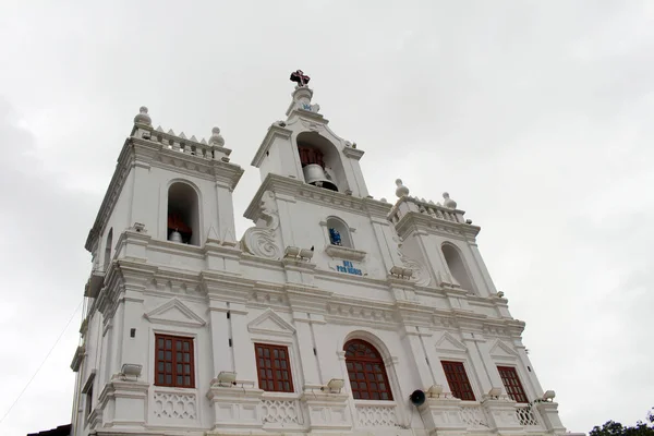 我们的圣母教堂在果阿纯洁的概念教会 潘吉姆 采取在印度 2018年8月 — 图库照片