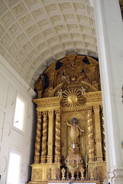Interior Basílica Bom Jesus Goa Velha Casa Corpo Francisco Xavier — Fotografia de Stock