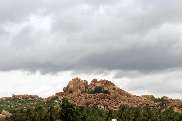 Las Montañas Rocosas Las Colinas Que Rodean Los Templos Hampi — Foto de Stock