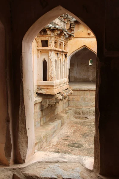 Bellissima Architettura Del Bagno Della Regina Hampi Preso India Agosto — Foto Stock