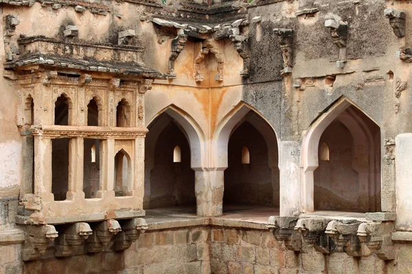 Bellissima Architettura Del Bagno Della Regina Hampi Preso India Agosto — Foto Stock