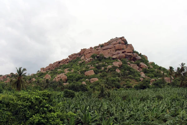 Piérdete Camino Matanga Hill Hay Templo Encima Tomado Hampi India — Foto de Stock