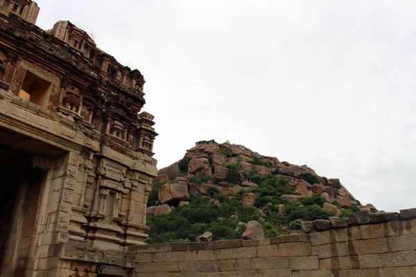 Templo Pie Matanga Hill Hay Otro Templo Encima Tomado Hampi — Foto de Stock