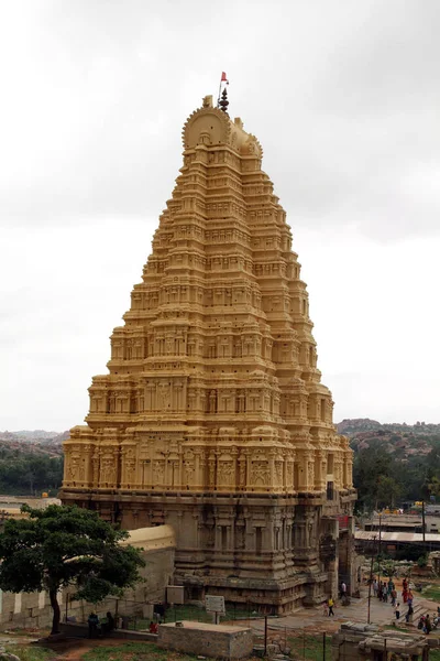 Importante Tempio Virupaksha Ancora Uso Hampi Preso India Agosto 2018 — Foto Stock