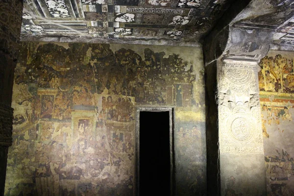 Die Unglaubliche Schönheit Des Ajanta Maharashtra Aufgenommen Indien August 2018 — Stockfoto