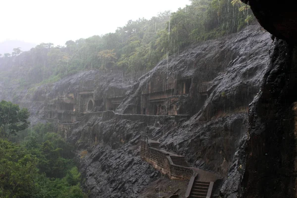 Div Ajanta Jeskyně Buddhistické Památky Rock Cut Přijata Indii Srpen — Stock fotografie