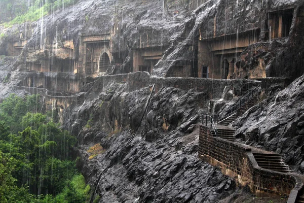 Div Ajanta Jeskyně Buddhistické Památky Rock Cut Přijata Indii Srpen — Stock fotografie