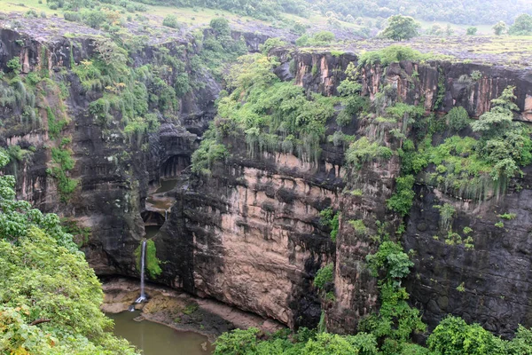 Pohled Ajanta Jeskyně Buddhistické Památky Rock Cut Přijata Indii Srpen — Stock fotografie