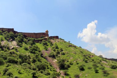 Bir Jaipur Amer (ya da Amber Fort) için bir kaçış planı olarak Jaigarh Fort. Hindistan, Ağustos 2018 alınan.