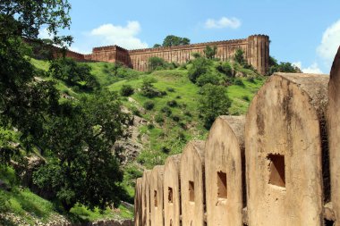 Jaigarh kalenin etrafında bu ünlü Amer (ya da Amber Fort) Jaipur uzak değil. Hindistan, Ağustos 2018 alınan.