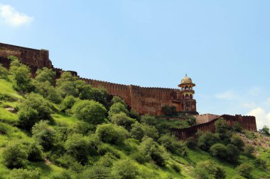 Jaigarh kalenin etrafında bu ünlü Amer (ya da Amber Fort) Jaipur uzak değil. Hindistan, Ağustos 2018 alınan.