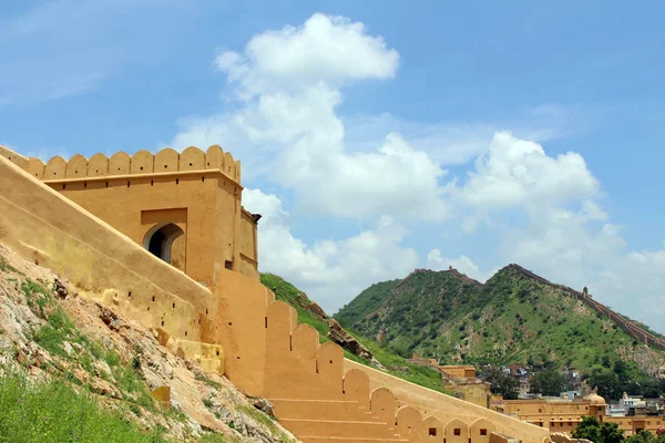 Amer Amber Fort Jaipur Como Visto Entrada Uma Das Seis — Fotografia de Stock