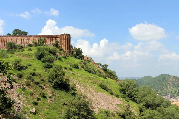 Fuerte Jaigarh Con Vistas Fuerte Amer Ciudad Jaipur Tomado India — Foto de Stock