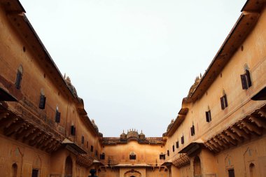 Nahargarh Fort Hill Jaipur şehrinde giriş. Hindistan, Ağustos 2018 alınan.