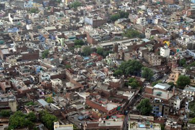 Nahargarh Fort Hill dan görüldüğü gibi Jaipur şehir toplayan. Hindistan, Ağustos 2018 alınan.