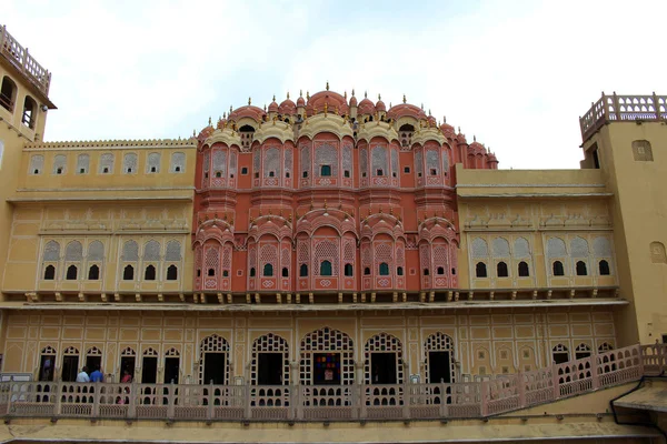 Λεπτομερή Στολίδια Μέσα Hawa Mahal Στην Τζαϊπούρ Λαμβάνονται Την Ινδία — Φωτογραφία Αρχείου